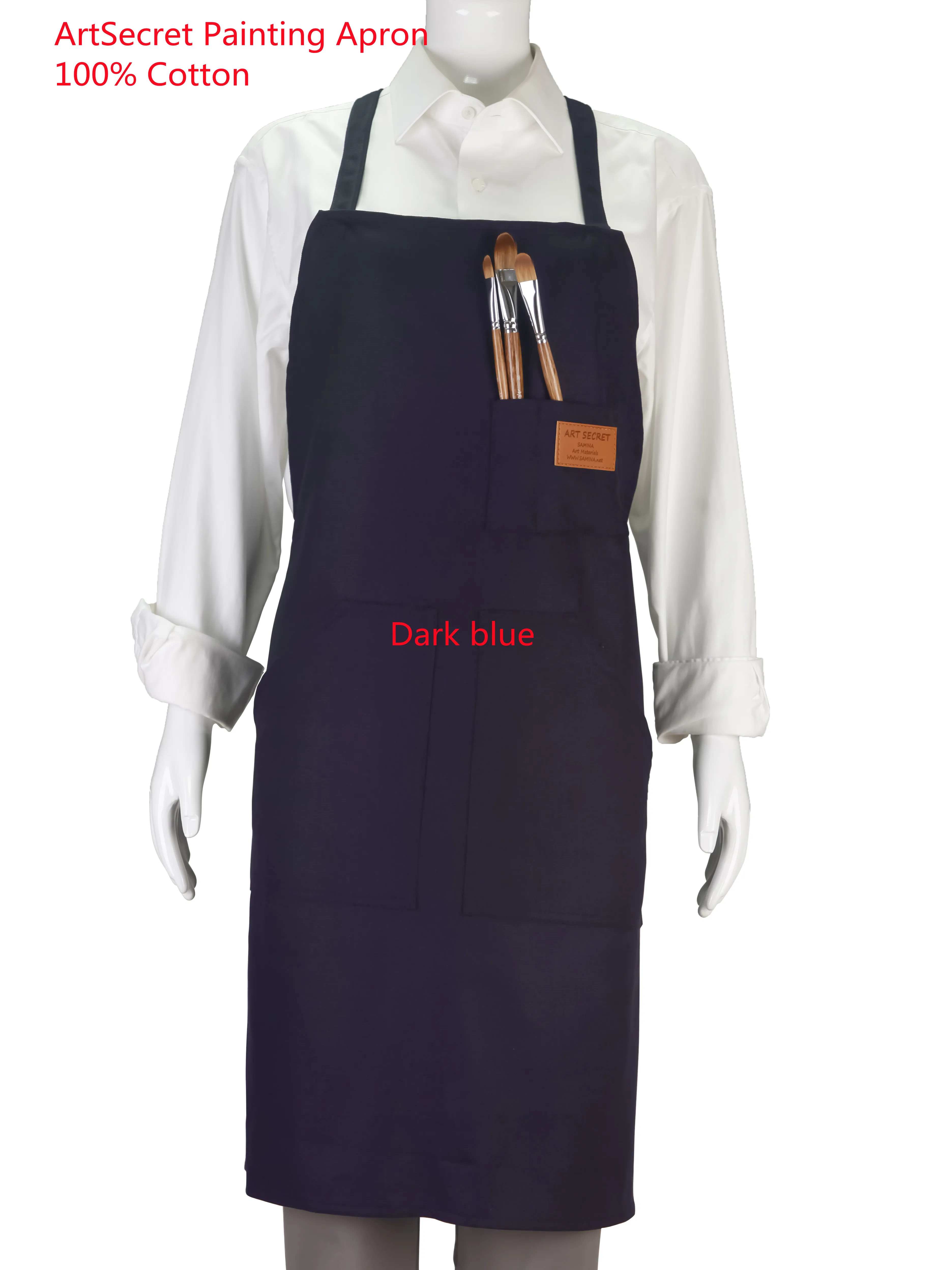 Artsecret Canvas Unisex Apron 100% Cotton For Artist Painter Students Teacher Painting Kitchen Cooking Restaurant Dine Baking