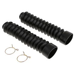 Motorcycle Rubber Front Fork Dust Cover Boots 205x42x30mm Black