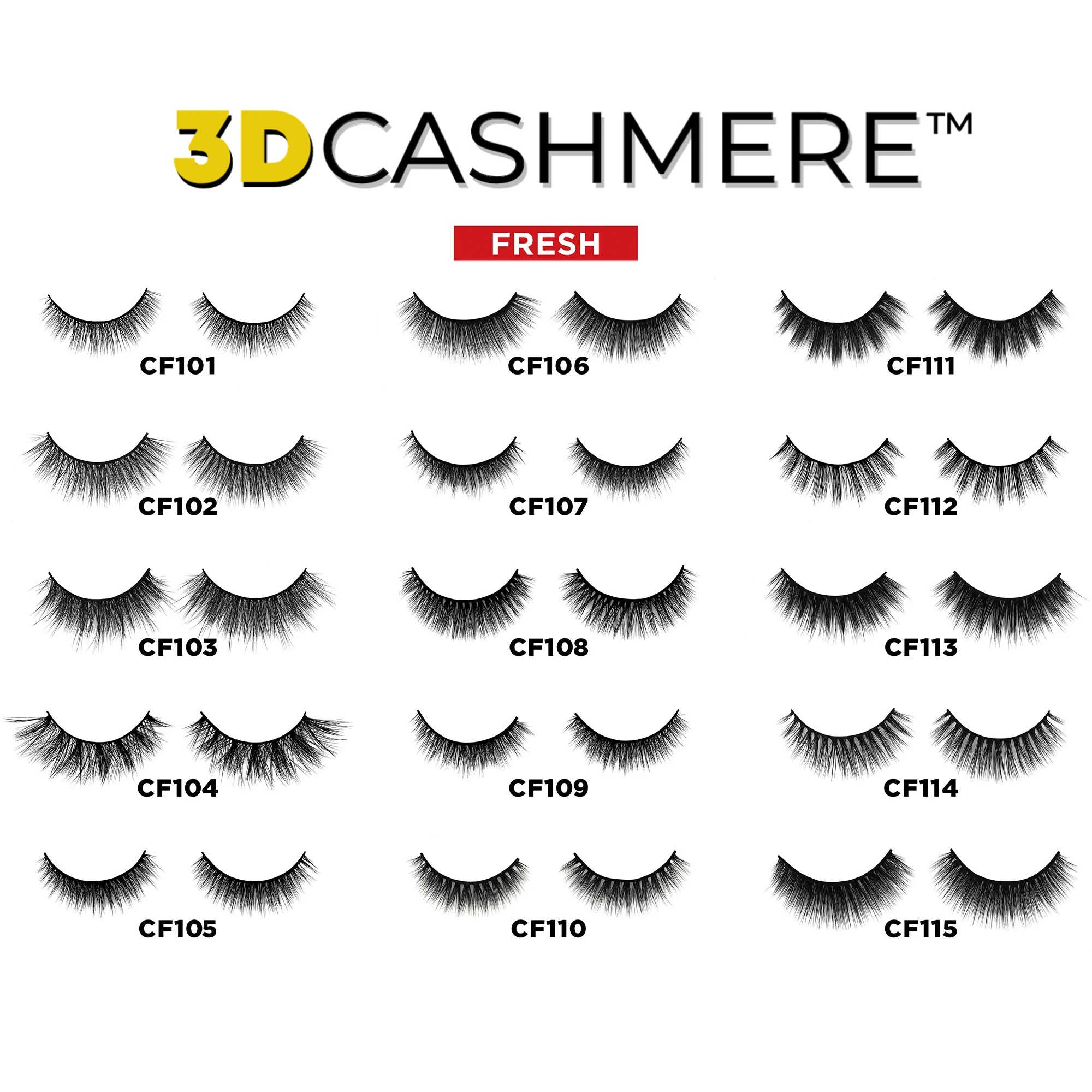 EYENGLE 3D CASHMERE-CF Eyelashes Natural Soft Makeup Eye Lashes 10-20mm Volume Fluffy Handmade False Eyelash Short Reusable Lash