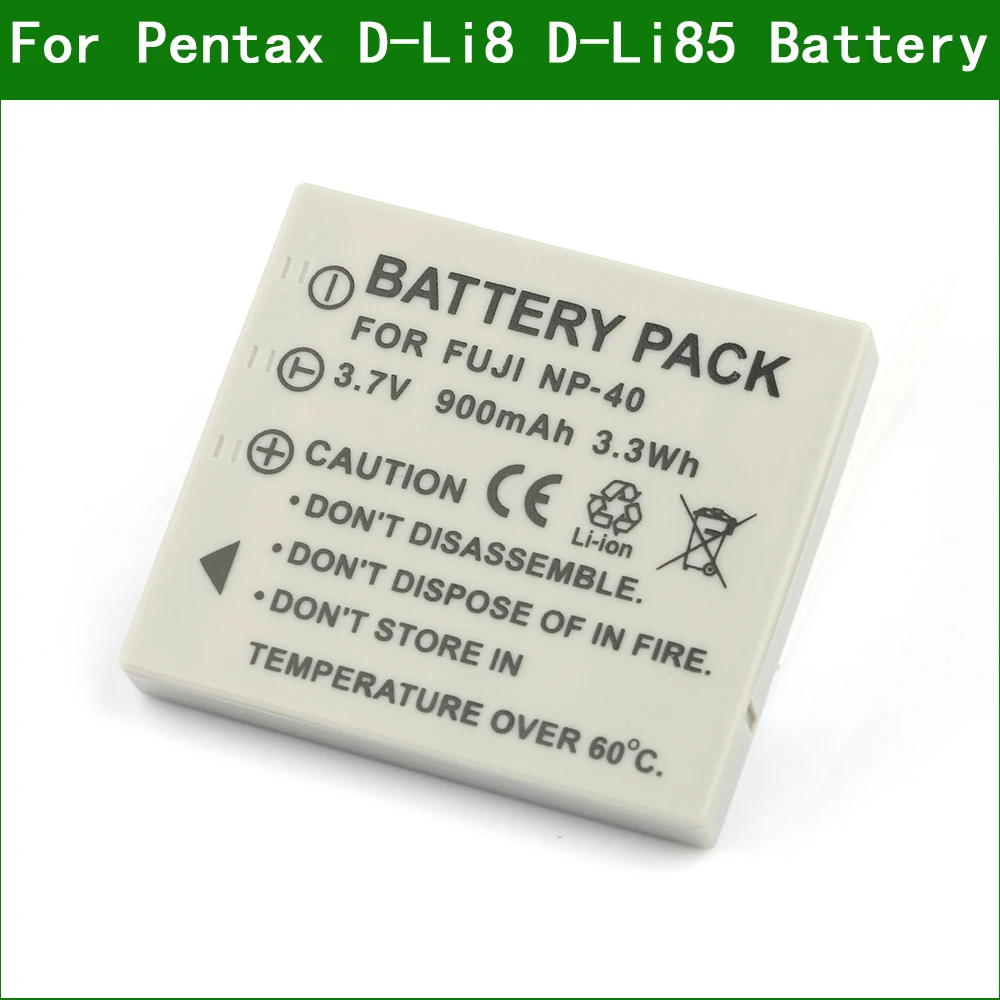 D-Li8 D-Li85 Camera Battery For Pentax Optio A10 A20 A30 A40 E65 L20 S S4 S5i WPi SVi S5z S6 S7 SV T10 T20 W10 W20 WP X S5n S4i