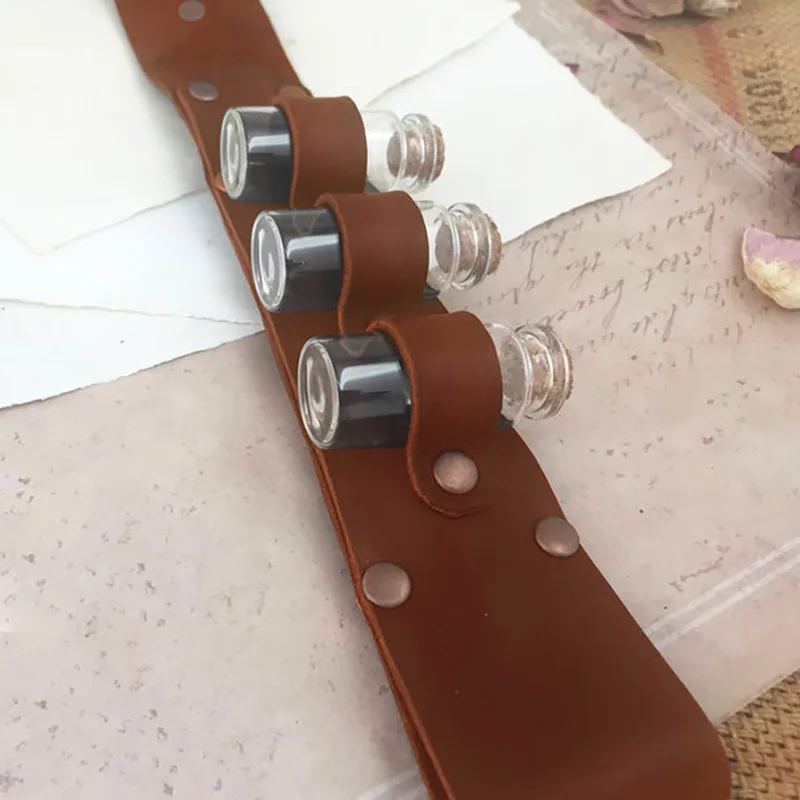 Lọ Cây Đũa Phép Bao Da Đựng Phong Cách Khoa Học Viễn Tưởng Nữ Hóa Trang Halloween Kim Bơm Bình Đai Thời Phục Hưng Phù Thủy Pháp Sư Warlock LARP Thầy Lang Đạo Cụ