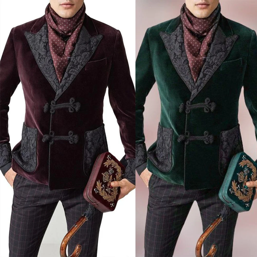 Traje de una pieza para hombre, traje Vintage de negocios, esmoquin de boda personalizado, novedad de otoño, 2022