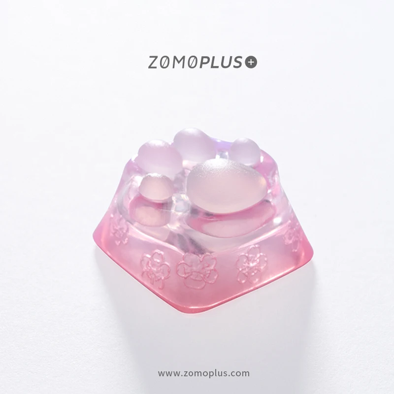 ZOMO PLUS 귀여운 3D 프린트 레진 및 실리콘 사쿠라, 티파니 키티 발, 장인 키캡, 기계식 키보드, 고양이 발 키캡