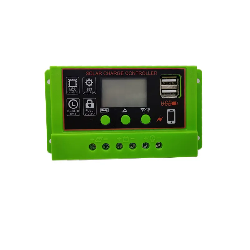 Green+Black solar controller 12v2v photovoltaic power generation solar charging and discharging control system