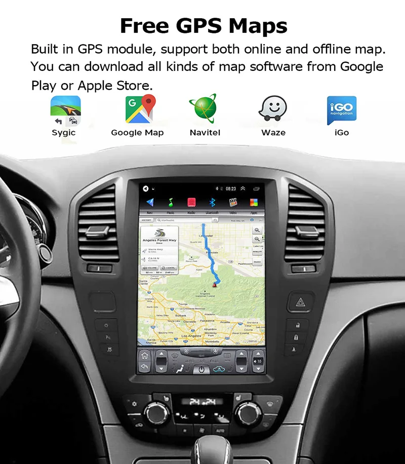 For Lexus GS GS300 GS350 GS400 GS430 GS460 2004-2011 Android 12.8 inch Car Radio Recorder Station Tesla GPS Navigation Player