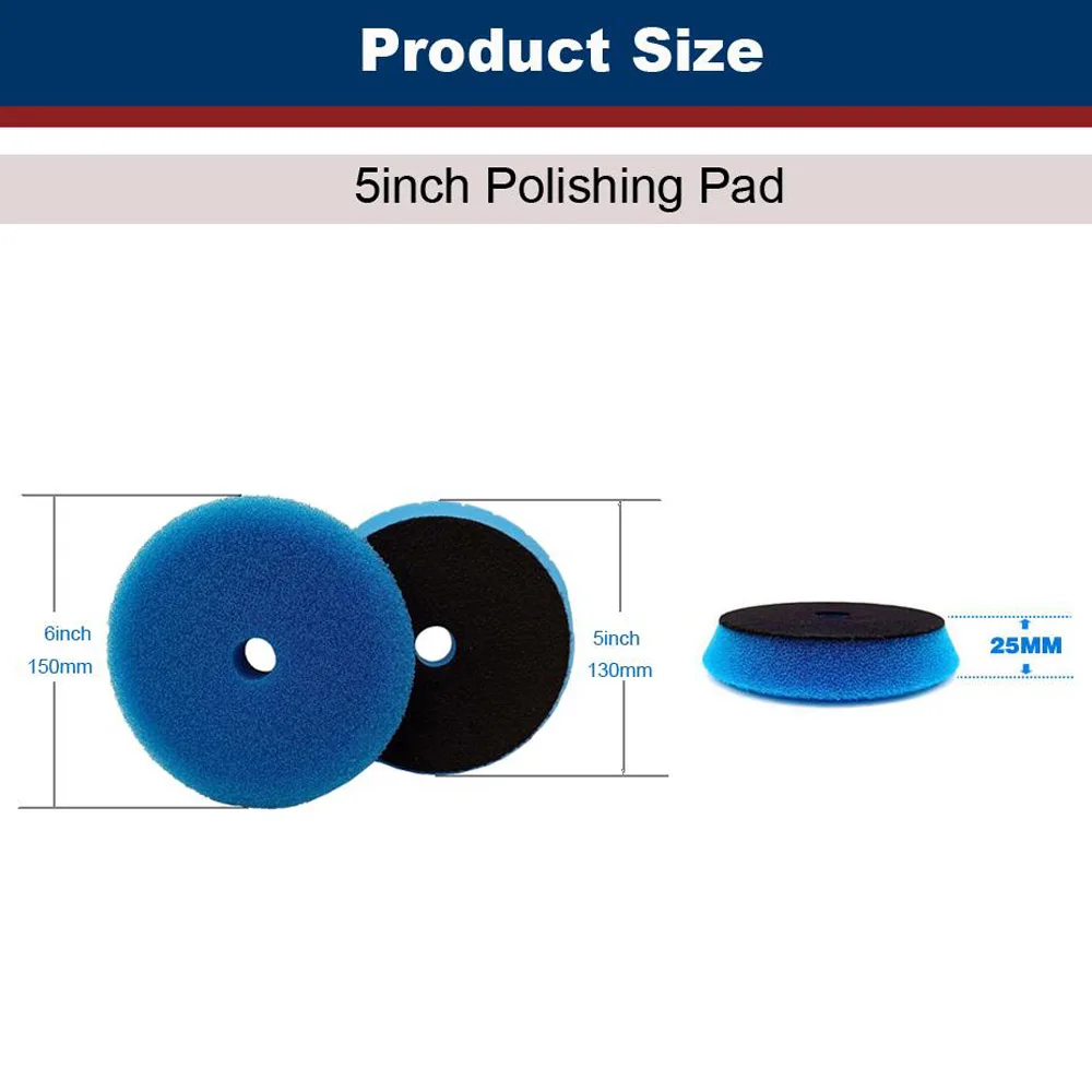 CDWTS Wholesale 5inch  Car Sponge Polishing Pads &Buffing Pads For DA/RO/GA 5