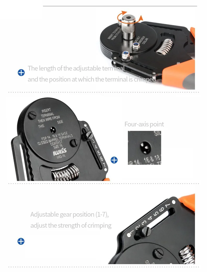 IWD-16 Aviação Pin Piller Ferramenta de Mão, Crimper para Deutsch Connector, Deutsch DT DTM, Terminal DTP, W2 Alicate, 18 16 14 AWG