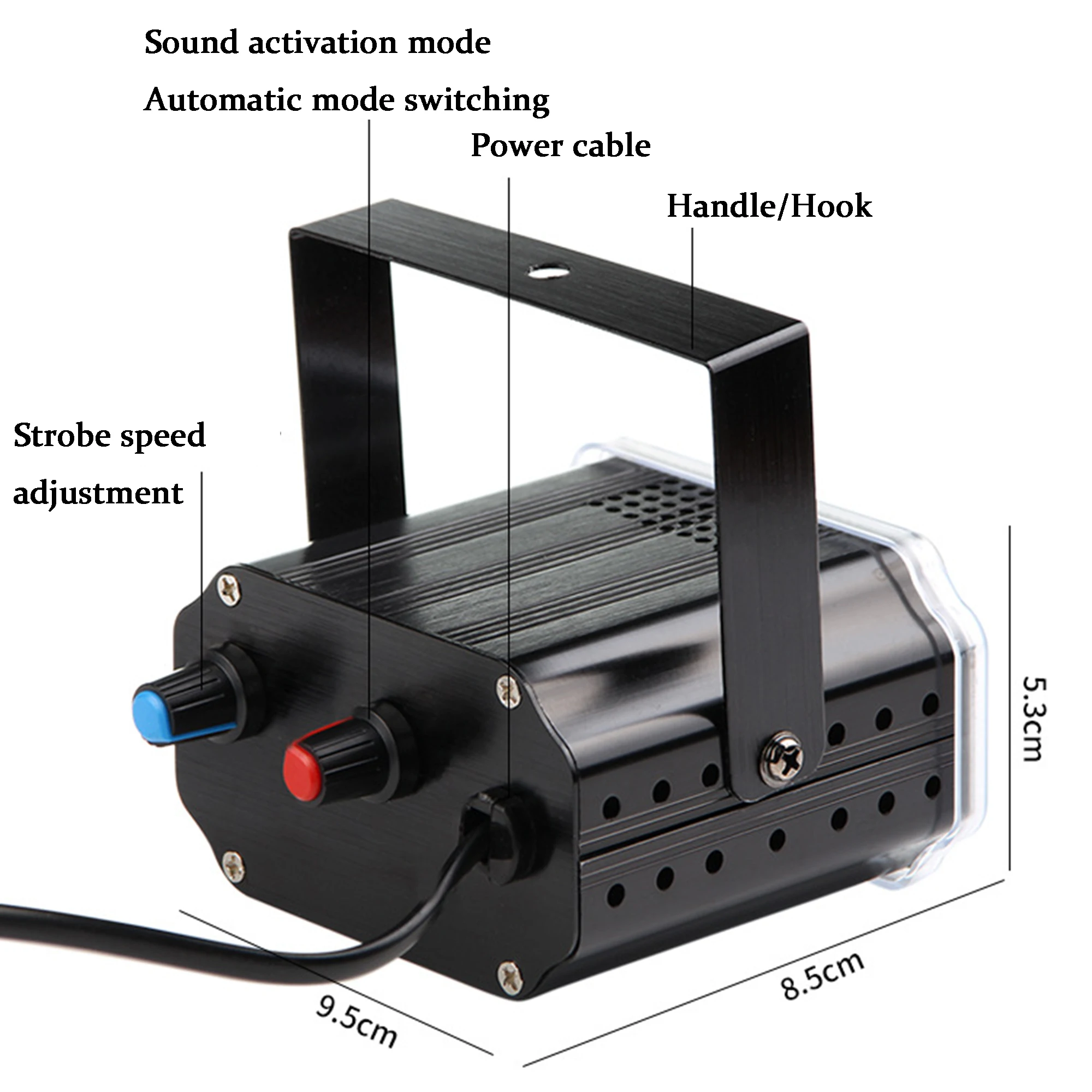 36-LED RGB Strobe Flash Oświetlenie pokoju Disco DJ Party Wakacje Boże Narodzenie Klub muzyczny Aktywowany dźwiękiem Efekt oświetlenia scenicznego