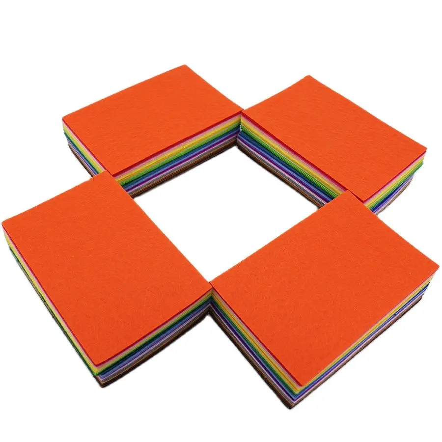 

160 Pieces/Lot 10cmx15cm Felt Fabric Polyester Nonwoven Cloth For Diy Sewing Crafts Dolls Material