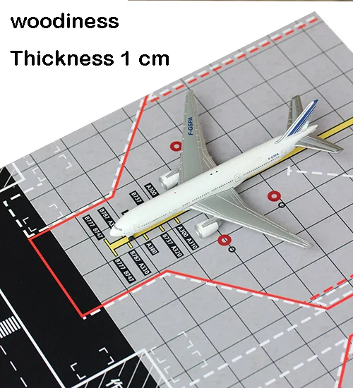 ミニチュア1:400空港航空機apron展示プラットフォームデュアルシート木工40*30cm