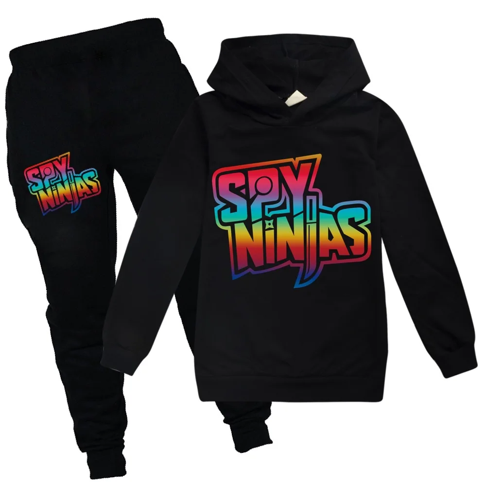 

SPY NINJA Autumn Fashion Casual Wear Boys Sweatershirt Casual Trousers Set Chill Sets 2 Piece Sets for Kids Girls Hoodies Tshirt