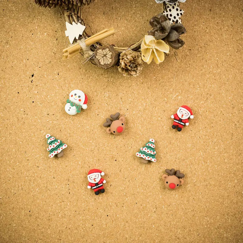 Imagem -03 - Pinos de Pressão Redondos para Presilha de Natal Pinos de Pulso para Aviso Tábua de Cortiça Papel Foto Parede 10 Peças