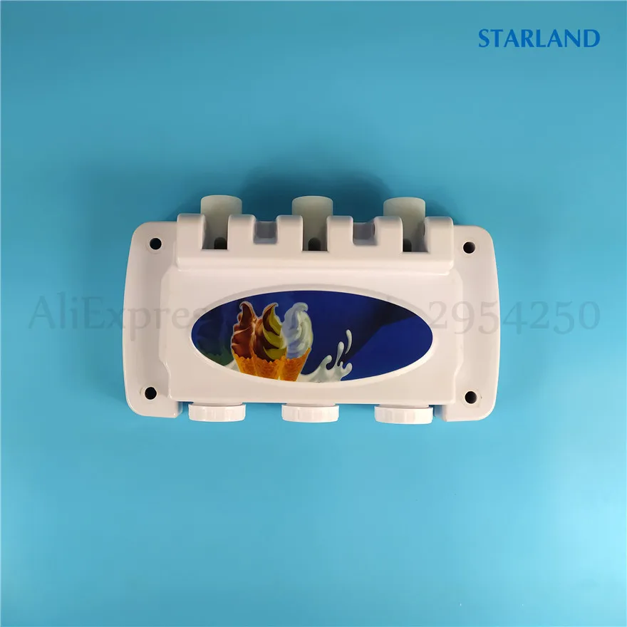 White Front Panel Spare Part Soft Ice Cream Machine Discharge Block Accessories Commercial Ice Cream Maker Replacement Component