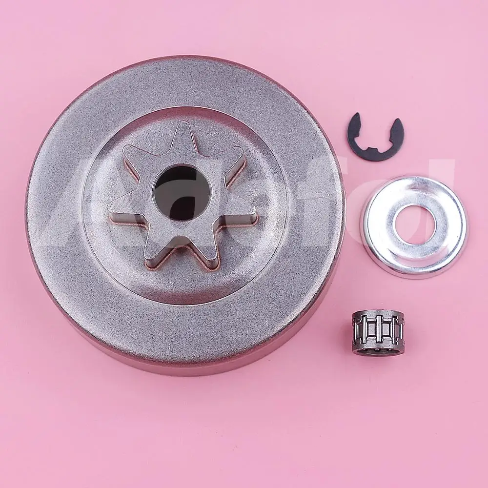 

3/8 "7T Cluch барабан для Stihl MS311 MS391 w Звездочка игольчатый подшипник шайба зажим Запчасти для бензопила 11296402000