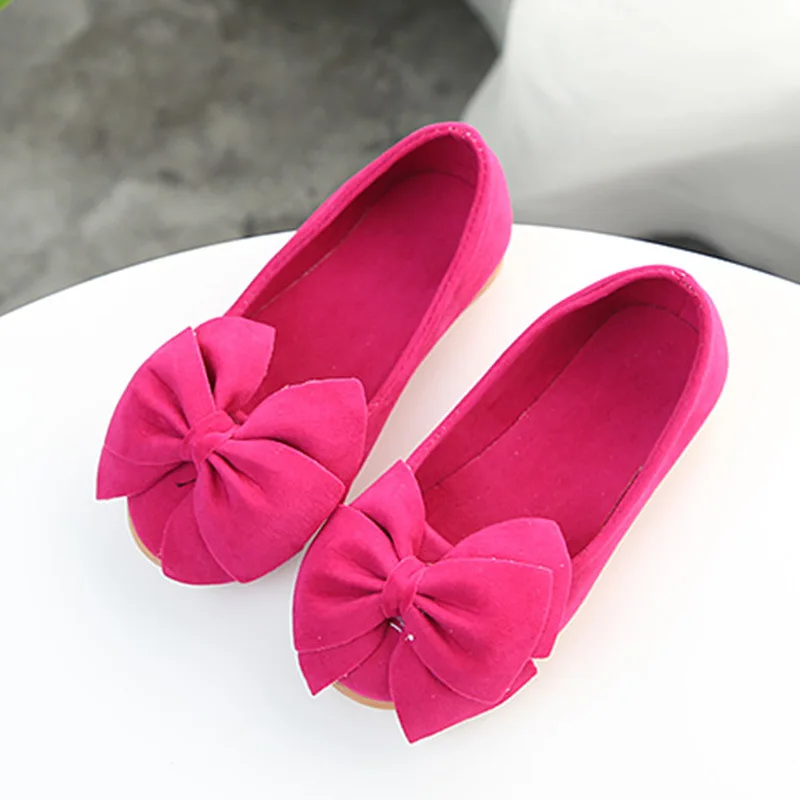 

2021 1 3 4 5 6 7 8 9 10 11 12 Years Fashion Bow Toddler Girl Elegant Party Dress Suede Shoes For Children Spring Kids Flat Shoes