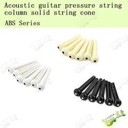 6pcs ABS Acoustic Guitar Bridge Pins Dot Inlay Bridge Pin for Bass Folk Guitar Replacement  Accessories diameter 5.0mm