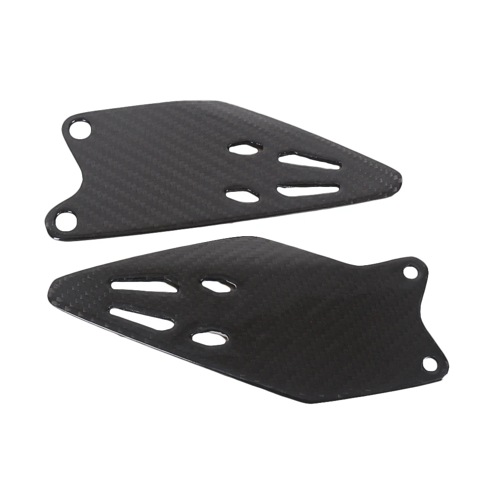 

Carbon Fiber Motorcycle FootPeg Footrest Rear Set Heel Plates Guard Protector For Kawasaki Ninja ZX6R ZX 6R 2019 2020 2021