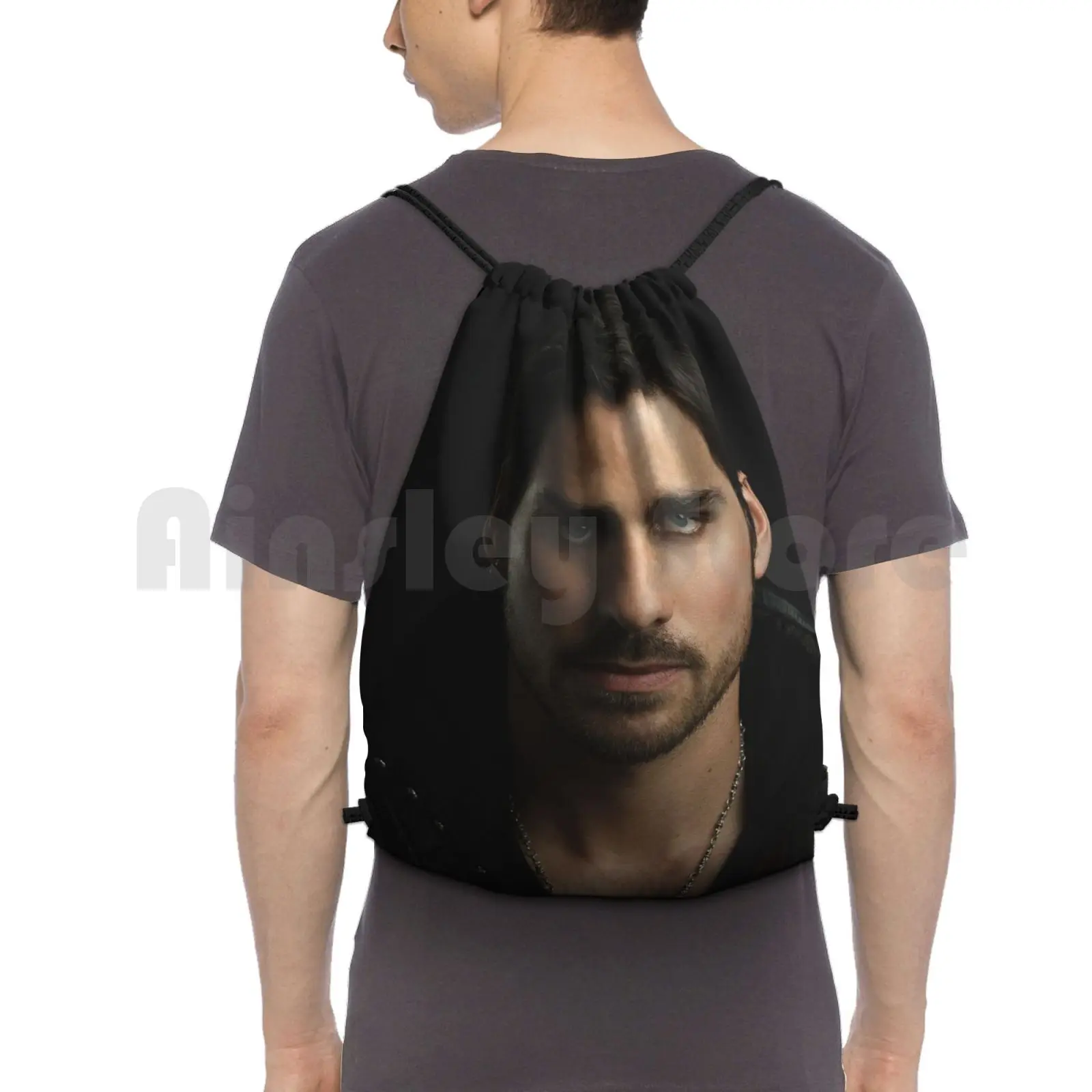 Colin O'donoghue As Captain Hook Backpack Drawstring Bag Riding Climbing Gym Bag Colin Odonoghue Captain Hook Killian Jones