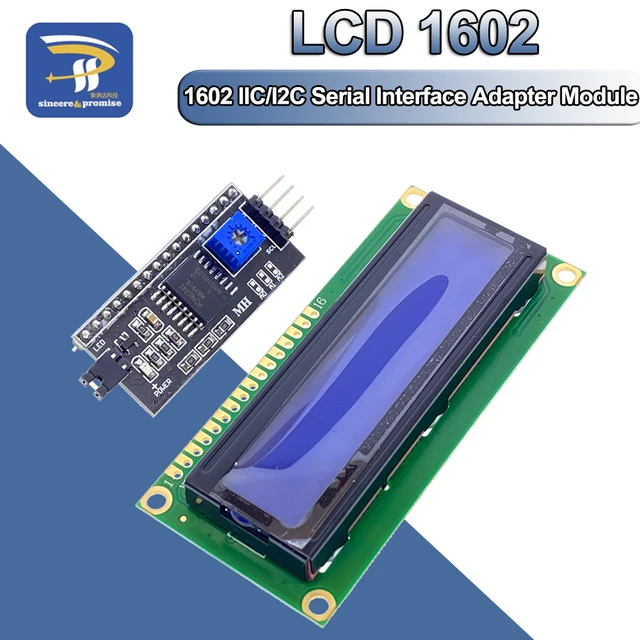 1602 16x2 HD44780 dla Arduino Character 5V LCD Blue Screen 1602A IIC/I2C Serial PCF8574 Interface Adapter Plate Module DIY KIT