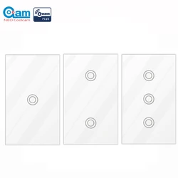 COOLCAM Z-wave US Wall Switch 1/2/3 Gang US 908.4MHz Z Wave Wireless Home Automation Remote Control Touch Sensitive Wall Switch