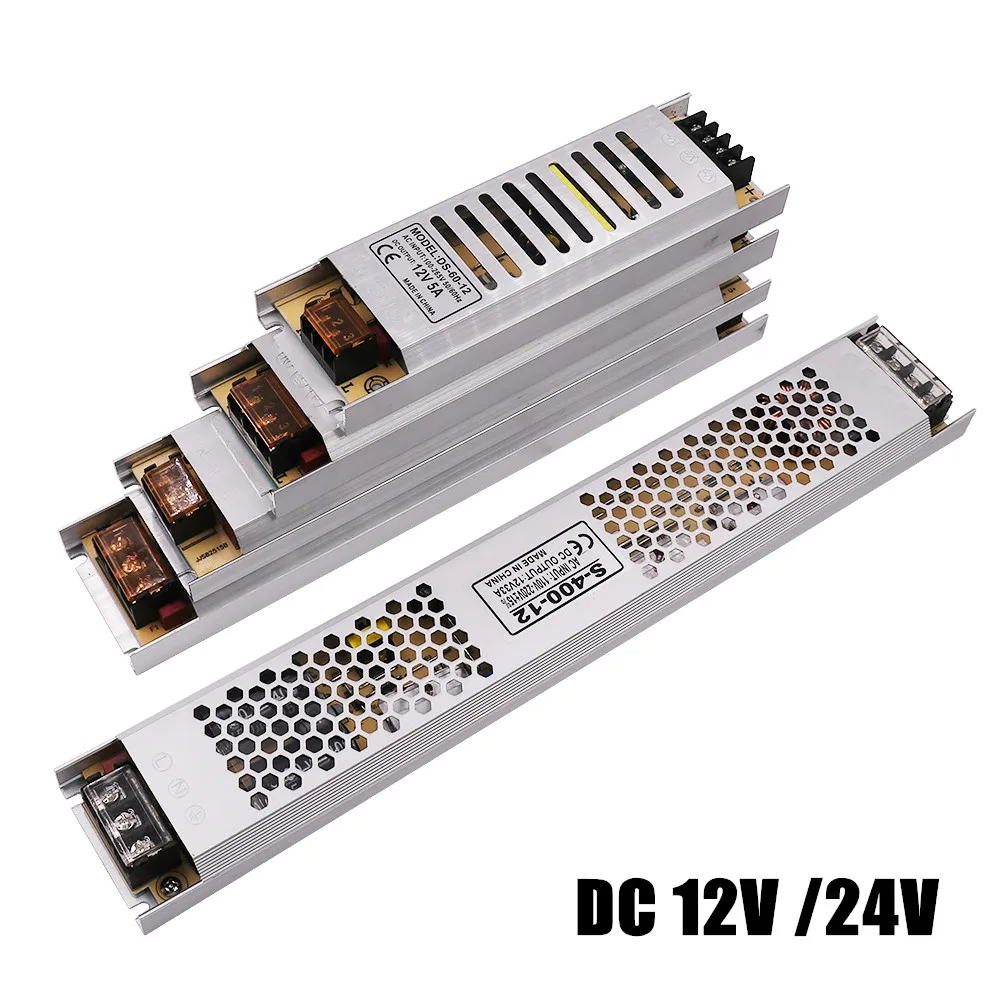 LED Power Supply DC 12V 24V Lighting Transformers 25W 60W 100W 150W 200W 300W 400W AC 220V Driver For LED Strip