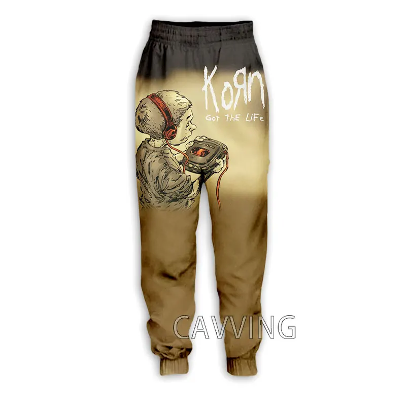 New Fashion 3D Print Korn Band pantaloni Casual pantaloni sportivi pantaloni dritti pantaloni sportivi pantaloni da Jogging pantaloni