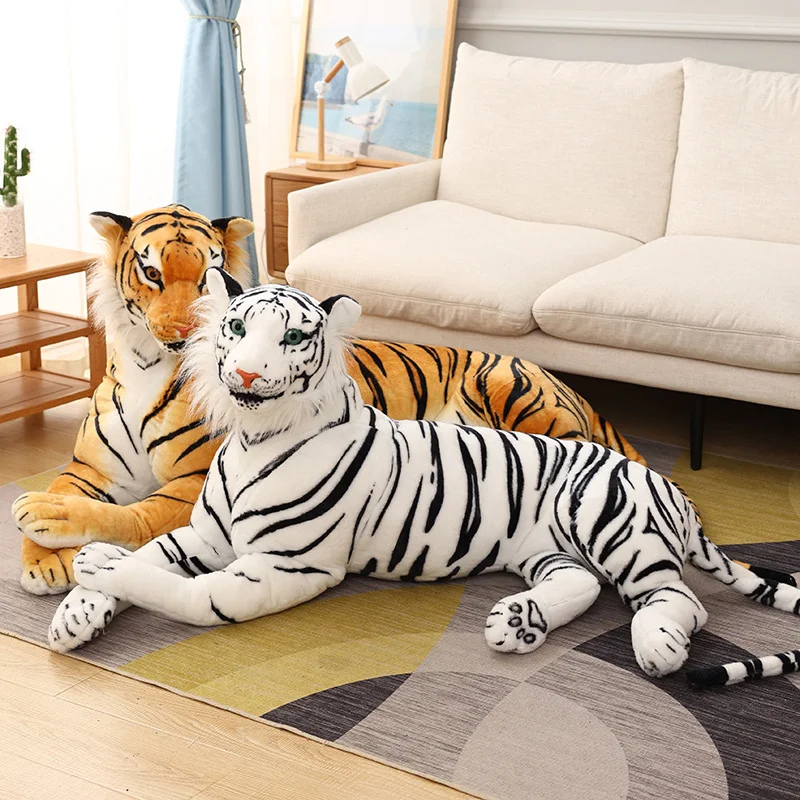 30-90CM Simulation Tiger Plüsch Puppe Wirklichen Leben Weiß Tiger Kuscheltiere Spielzeug Weiche Kissen Für Kinder Geburtstag weihnachten Geschenke