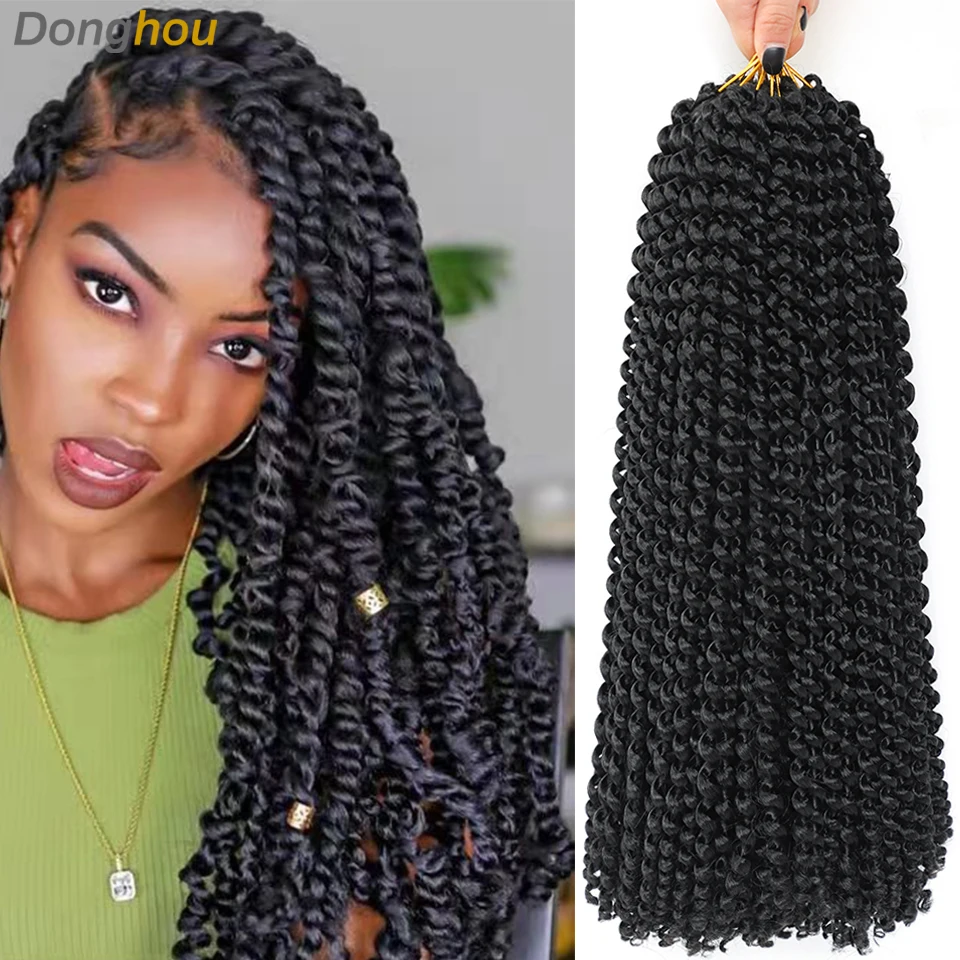 

Passion Twist Hair 18inch Passion Twist Braiding Hair Water Wave Hair for Passion Twist Crochet Braids Ombre Blonde Crochet Hair