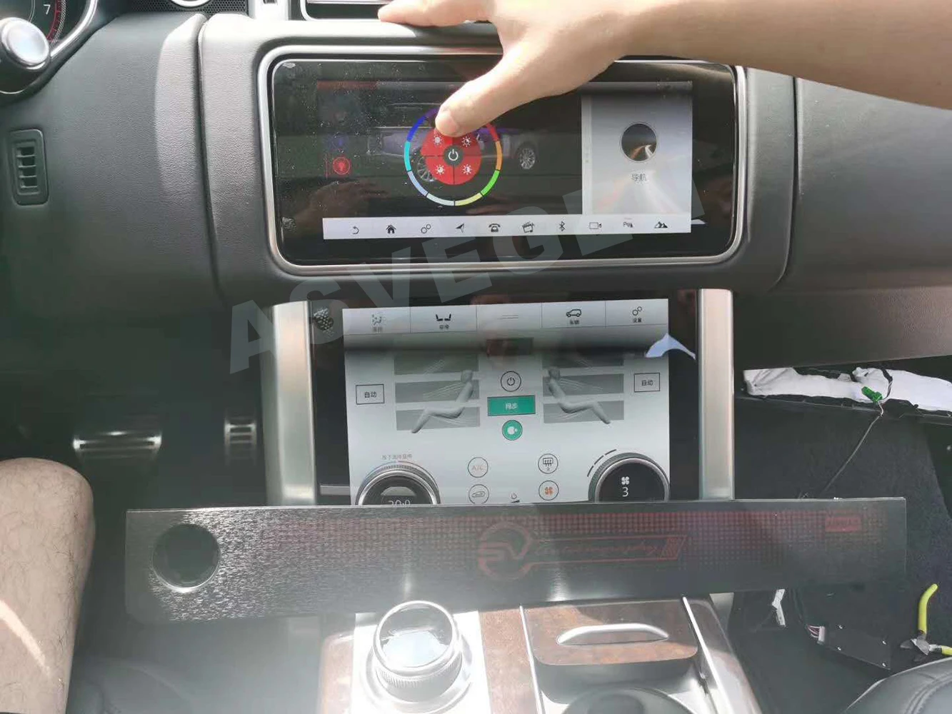 Lampu Belakang Ambien untuk Range Rover Sport / Vogue Interior 2014-2020 dengan Sentuhan dan Menu Asli dengan Warna Berbeda