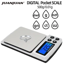 500g x 0.01g/0.1g 1000g/2000g*0.1g Digital Scale Jewel Pocket Balance Diamond Weighing Gram Kitchen Scales with BackLight 30%OFF