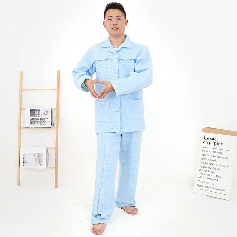 Zipper/Paste Hospital Surgical Gown For Patients Convenient To Wear And Take Off To Fracture Rehabilitation Long-Term Bed Rest