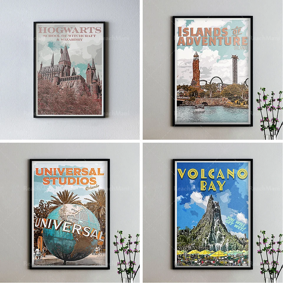 

Universal Orlando Resort ,Volcano Bay Retro Poster