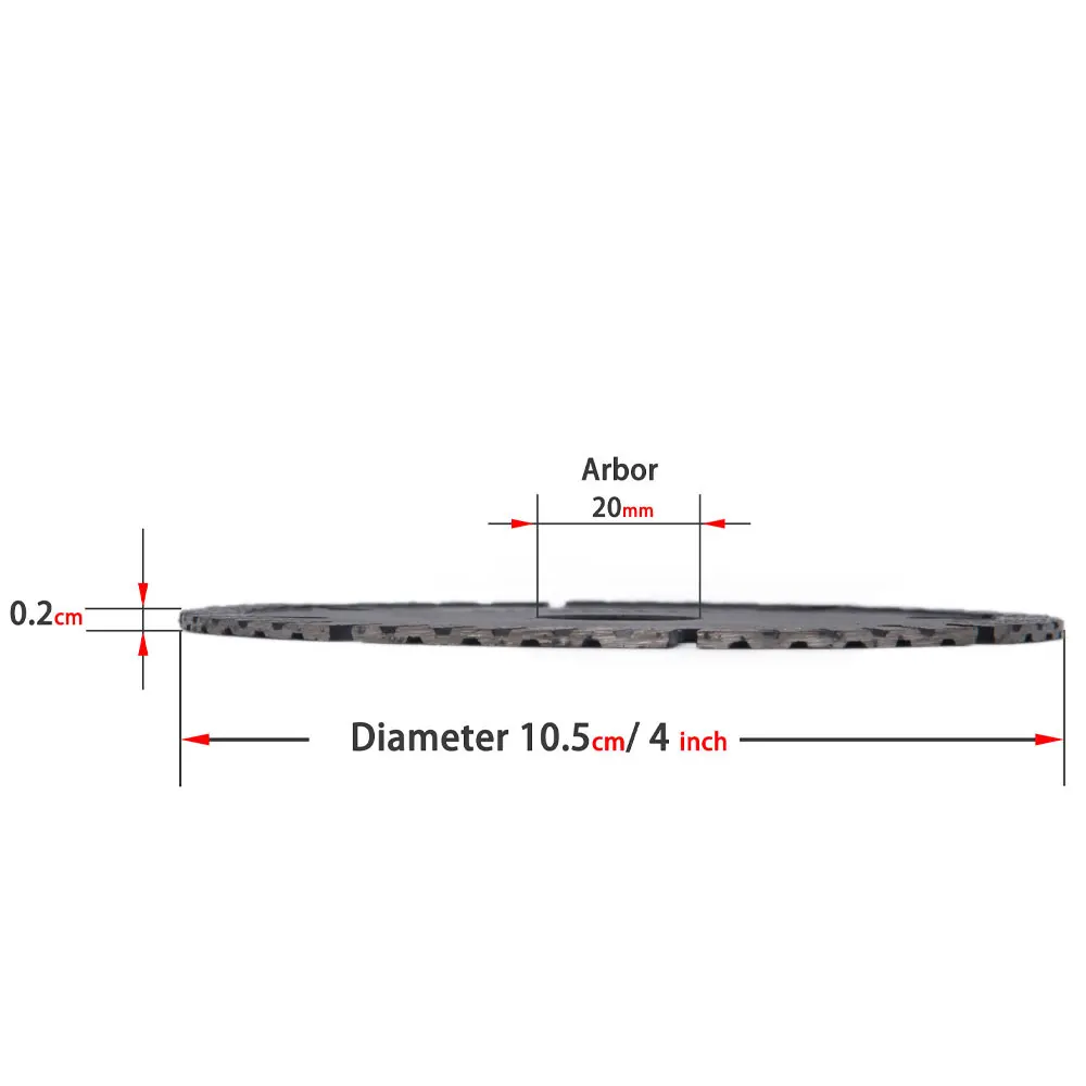 Lâmina turbo selada a quente para corte de concreto, tijolo e mármore, 4 polegadas, segmentado, corte de granito