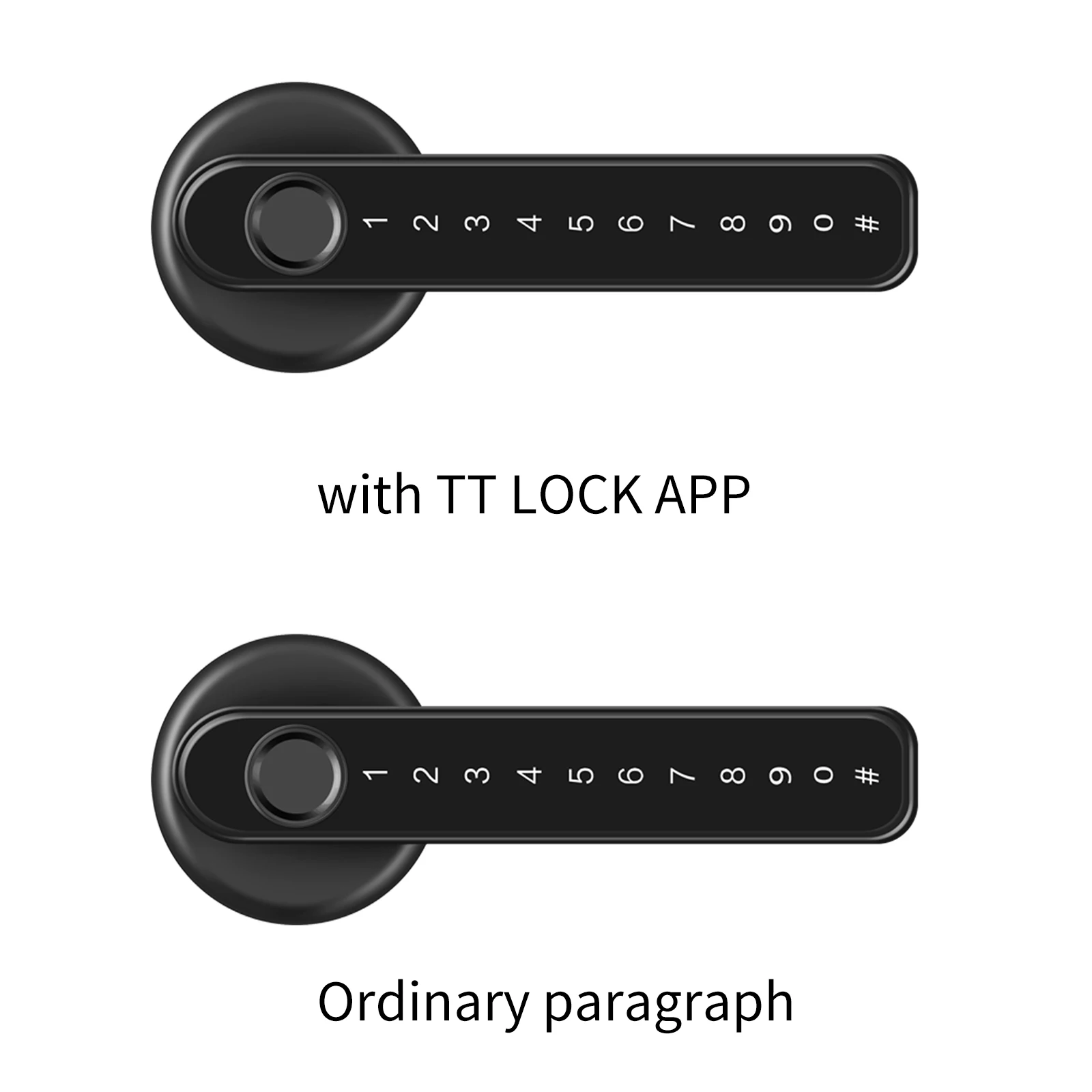 Smart Fingerprint Door Lock, Keyless Entry, Teclado Biométrico, Senha, Alavanca, Controle de Aplicativos, Elétrico, Super Segurança, Novo