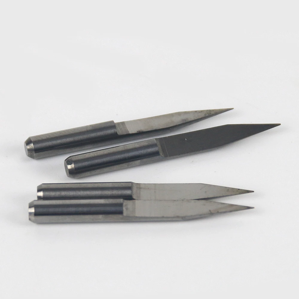 V Shape Flat Bottom Carbide PCB Engraving Bits 3.175mm Sharp Knife CNC Router Bit 10/15/20/30 Degree Carving Milling Cutter Tool