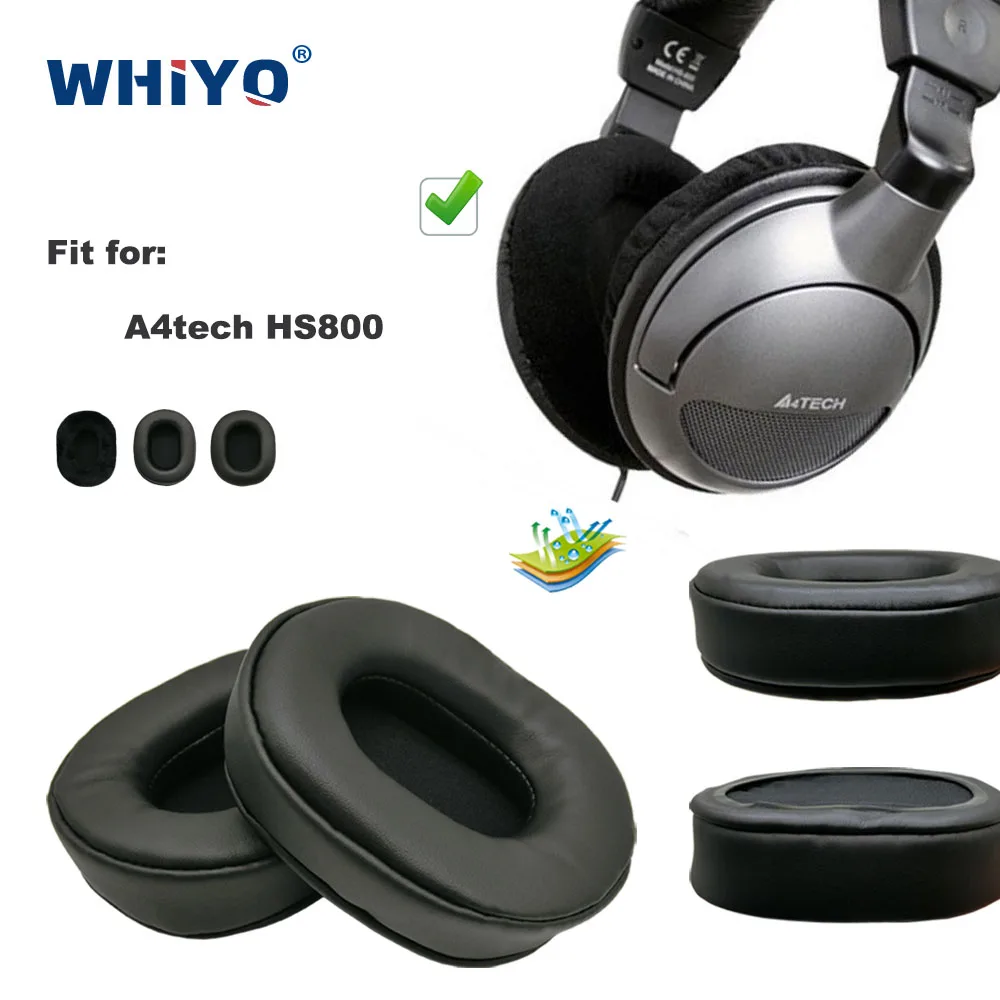 

Replacement Ear Pads for A4tech HS-800 HS800 HS 800 Headset Parts Leather Cushion Velvet Earmuff Earphone Sleeve Cover