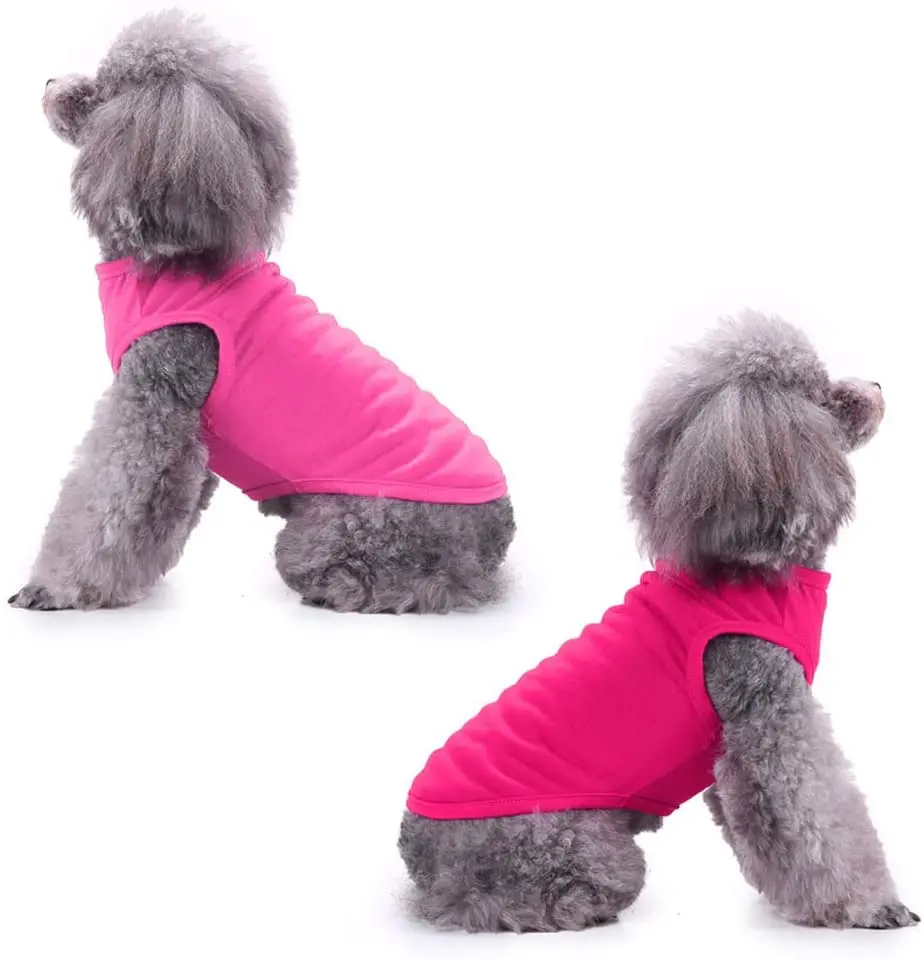 XS-3XL Blank Dog T Shirt Summer Cotton Dog Vest Shirt for Small Medium Large Dogs Yorkie Pitbull Clothes Pet Apparel