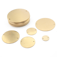 1pack Raw Brass Round Stamping Blank Metal Tags Pendants Laser Engraving Blanks Connector Charms DIY Jewelry Findings Making