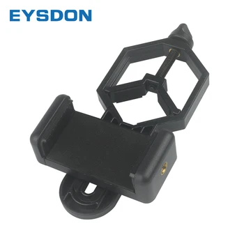 EYSDON Adattatore per telefono cellulare in plastica per microscopio monoculare Telescopio Binocolo Cannocchiale Staffa per clip per telefono cellulare