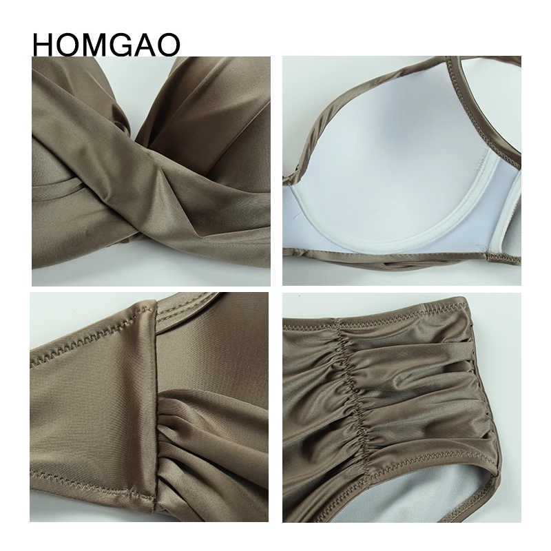 HOMGAO-bañador De talla grande para mujer,trajes de baño mujer, traje De baño Sexy con cuello en V, traje de baño mujer 2022, conjunto femenino,bikinis 2022 mujer XL-4XL