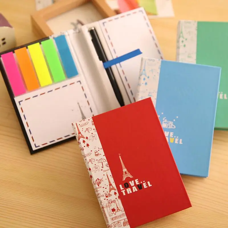 Creativeปกแข็งMemo Pad Notepad Sticky Notesสถาปัตยกรรมเครื่องเขียนไดอารี่โน้ตบุ๊คอุปกรณ์สำนักงานปากกา