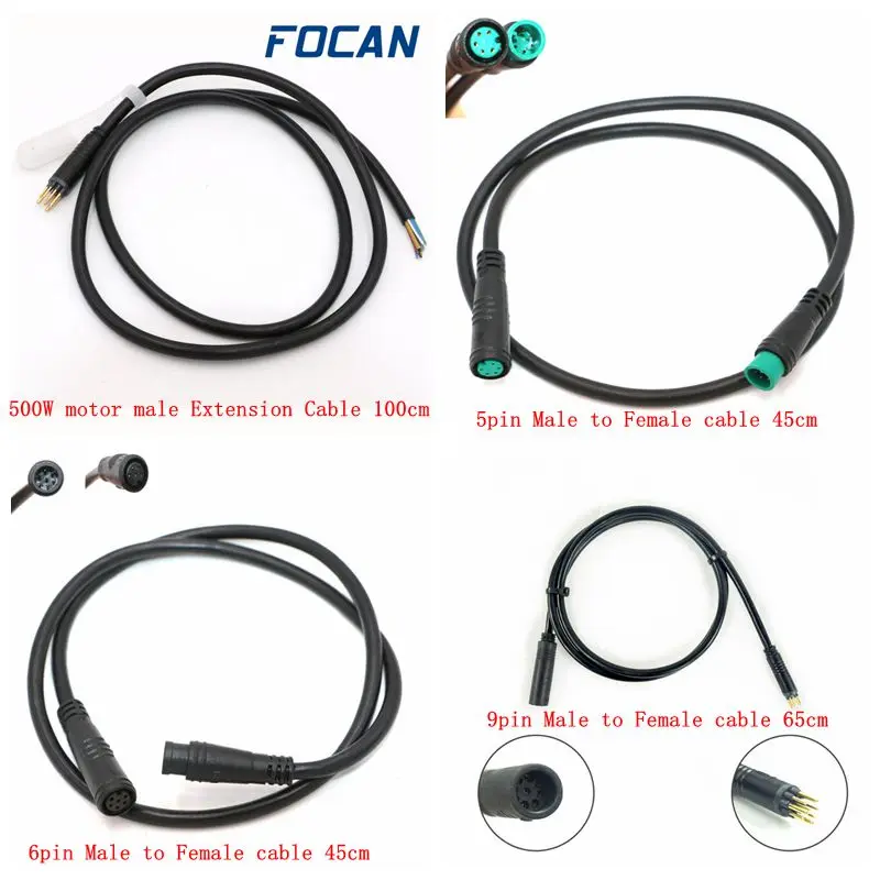 JULET Waterproof Cable BAFANG Extension Cale Motor Light Ebrake Throttle Display 2 3 4 5 Pin Ebike Conversion Cable