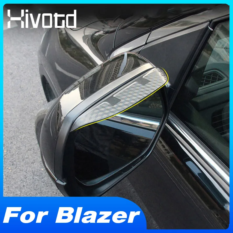 Car Side Rearview Mirror Visor Rain Guard Eyebrow Exterior Decoration Accessories Protection Part For Chevrolet Blazer 2022-2020