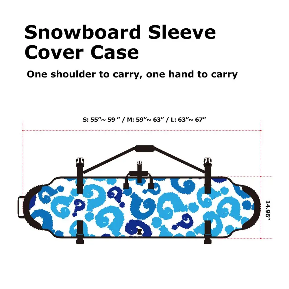 XCMAN Snowboard Sleeve Whole Cover Protection Suitcase Case Snowoard Bag for Easy Carry & Protection from Scratches