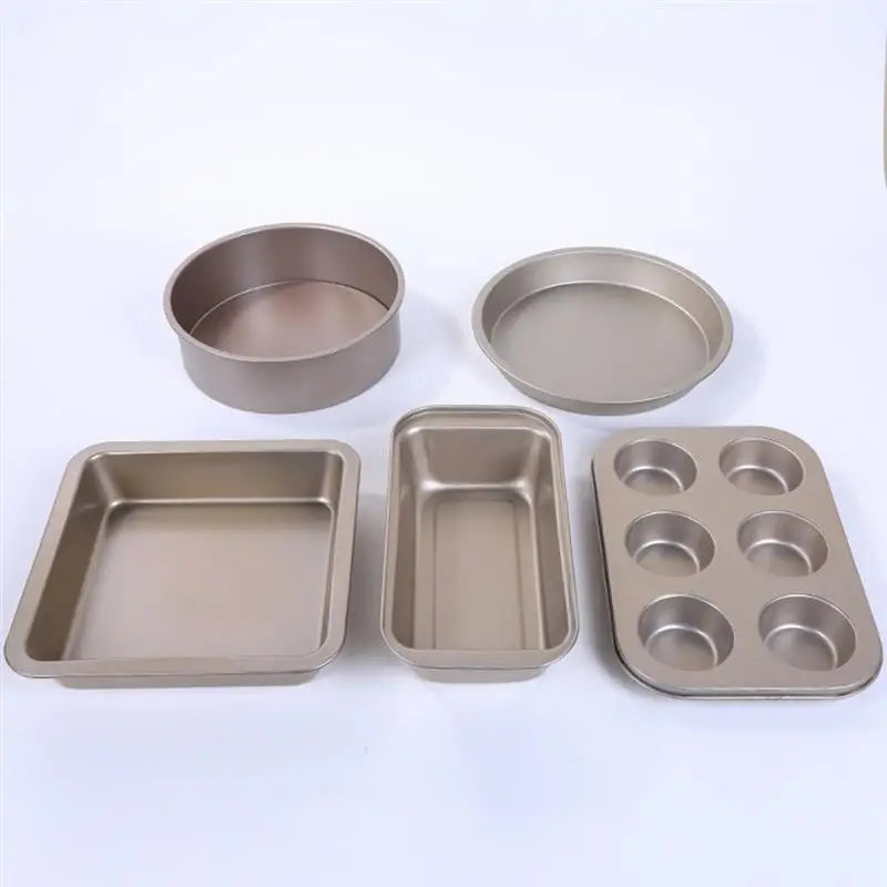 5pcs Cake Mold Set Non Stick Cake Pan Bakeware Set Cake mold Baking Tools Heat-Resistant Cake Mousse Molds for Kitchen