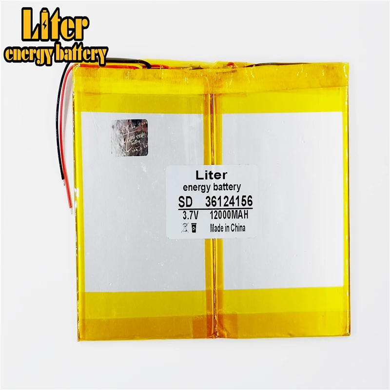 Tablet PC battery capacity 36124156 3.7V 12000mA Universal Li-ion battery for tablet pc 7 inch 8 inch 9inch 10inch 11 inch