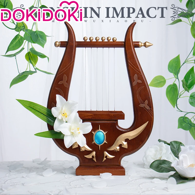 IN STOCK Venti Accessory Harp Venti  Weapon Game Genshin Impact Cosplay DokiDoki-SR Game Genshin Impact Cosplay Harp Halloween