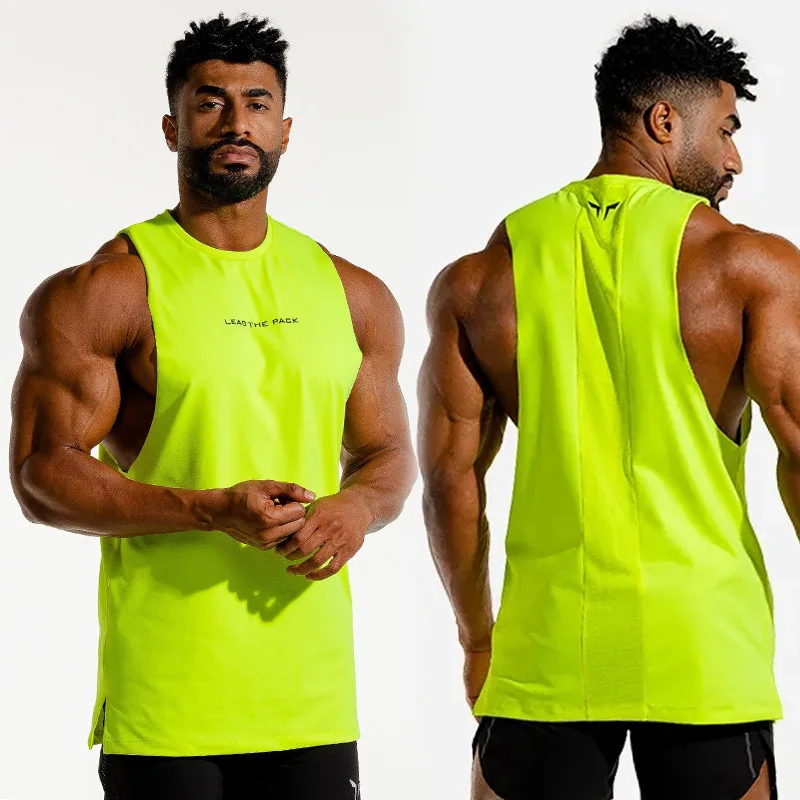 New Summer Brand Cool Fluorescent Colors Tank Top Men Stringer Gyms Bodybuilding Clothing Man Fitness Muscle Workout Sleeveless