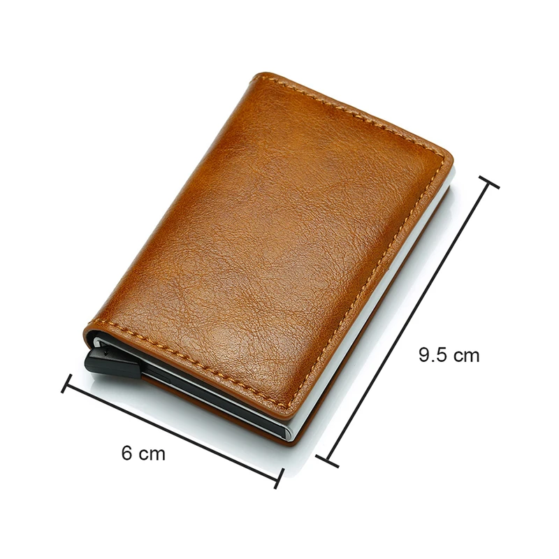 Custom wallet Fiber Card Holder Wallets Men Custom Name Wallet Trifold Leather Slim Card Holder Wallet Credit Card Holder