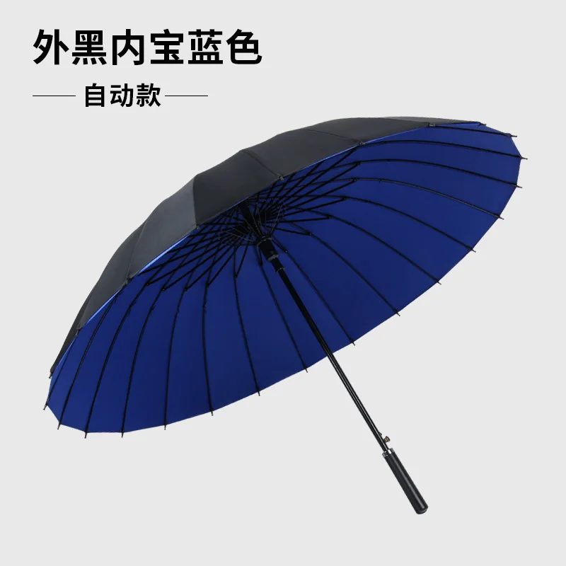 Windproof Umbrella Uv Protection Long Handle Automatic Black Outdoor Umbrella Paraguas Grande Household Merchandises BD50UU